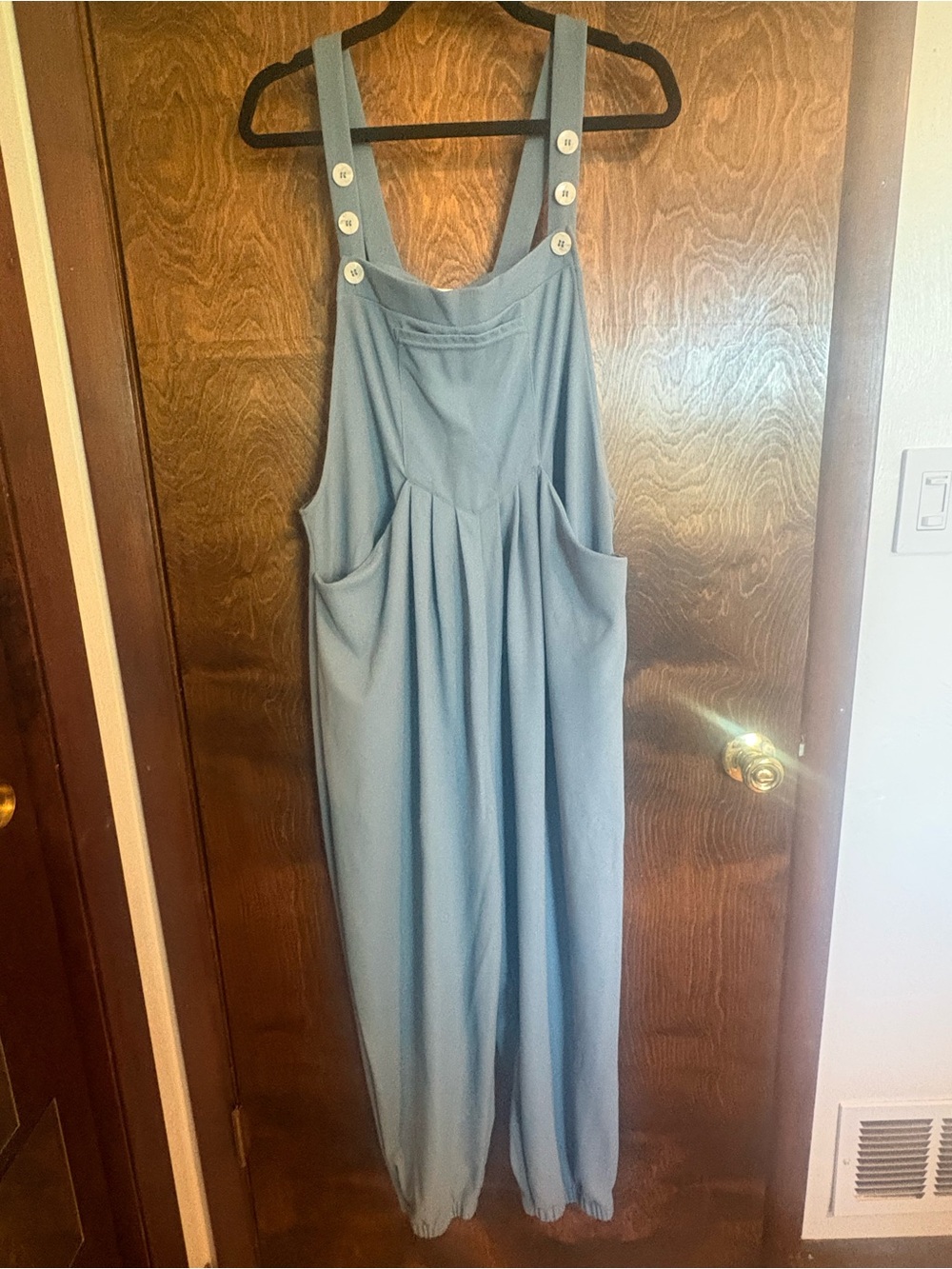 Halara Light Blue Women's Cotton Pinafore Style Jumpsuit